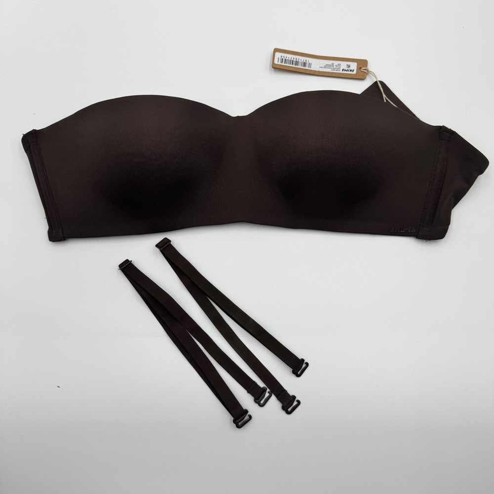 SKIMS Dark Brown Bandeau Bra